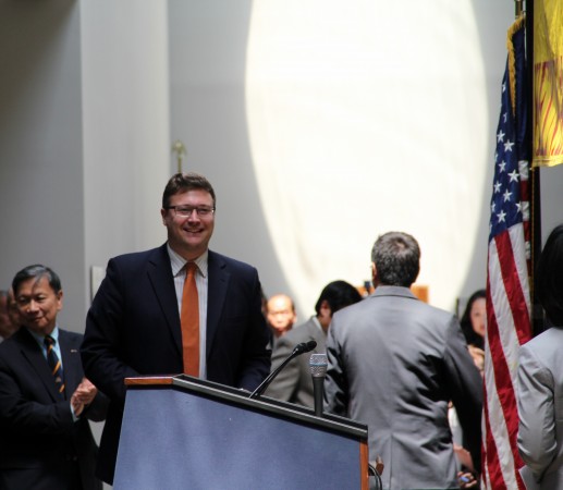 Rupert Abbott represented Amnesty International at the Vietnam Human Right Day event on Capitol Hill, May 9, 2013. (Shar Adams/The Epoch Times)