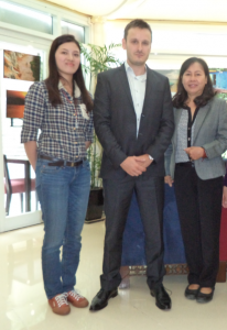 Thuc Vy, and Duong Thi Tan with Jean-Philippe Gavois (French Embassy)