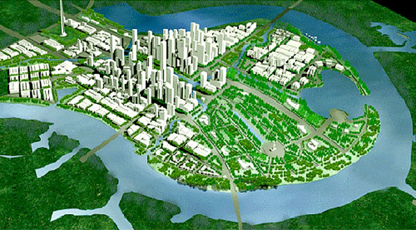 Phối cảnh quy hoạch Khu đô thị mới Thủ Thiêm Photo: RFA
