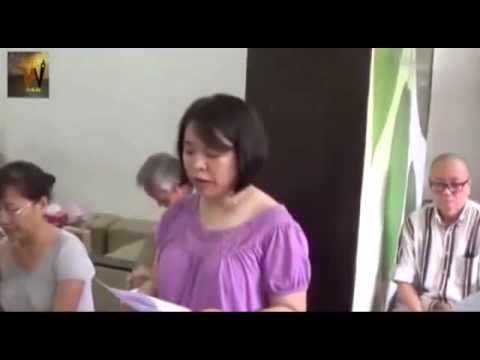 Đỗ Thị Minh Hạnh đọc văn bản tuyên cáo công khai của Phong trào Lao Động Việt tại buổi họp mặt của các tổ chức xã hội dân sự độc lập hôm 5/8/2014