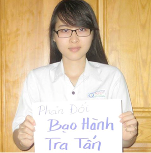 Former prisoner of conscience, student Nguyen Phuong Uyen