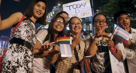 LGBT activists celebrate the new in Hanoi
