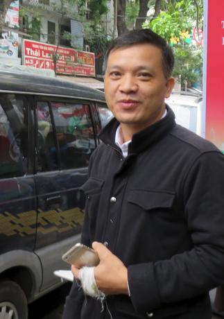 Nguyen Van Dai is seen outside Hoan Kiem court in Hanoi